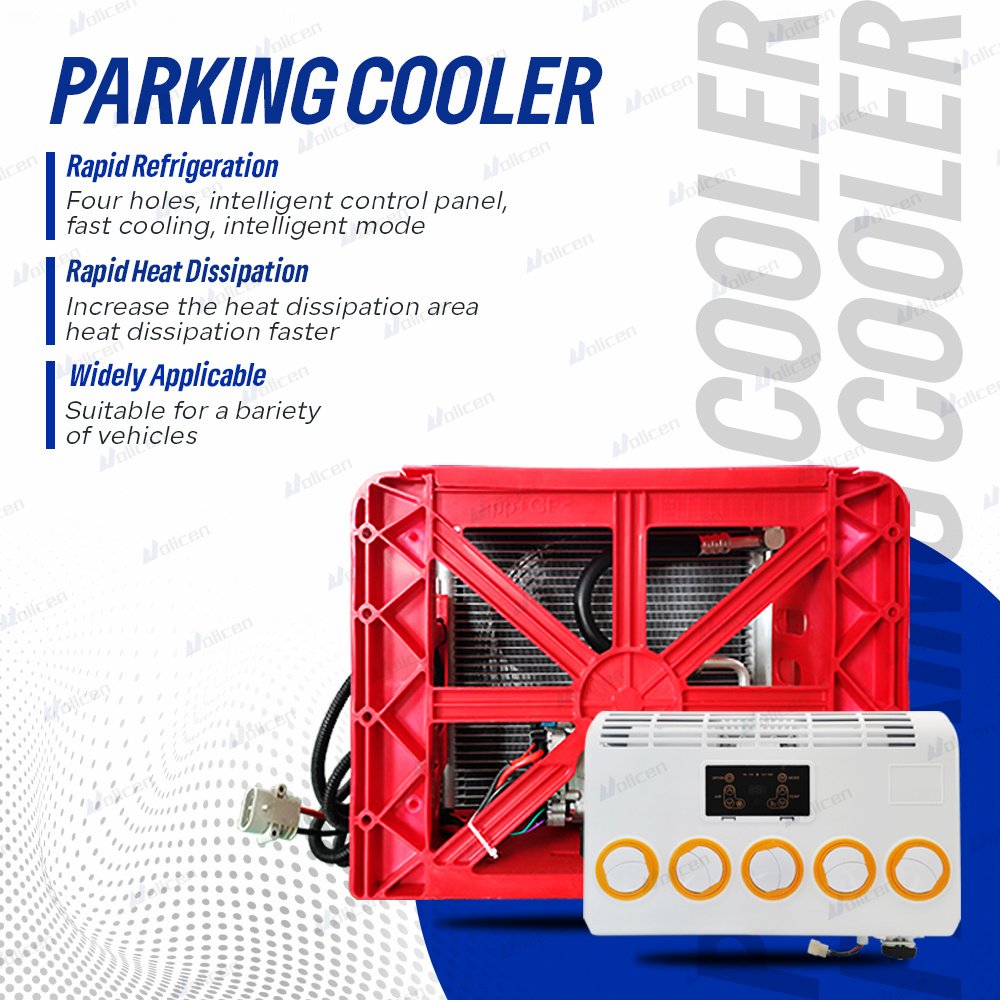 24v/12v Battery Powered Integrated Electric Truck Parking Cooler, Roof Mount 12v 24v Air Conditioner for Rv Campers Caravans