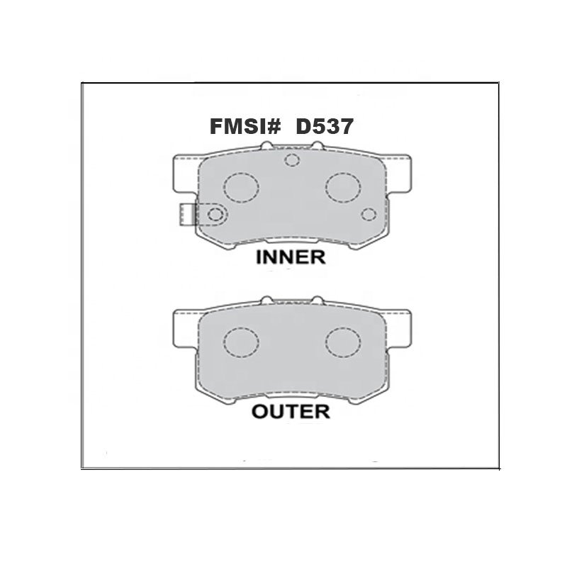 Rear Brake Pads Disc Brake Pads D537 for Honda Civic Accord Acura TL Jiangsu Rear Axle E11 ECE R90 TS16949 30-45days 50sets