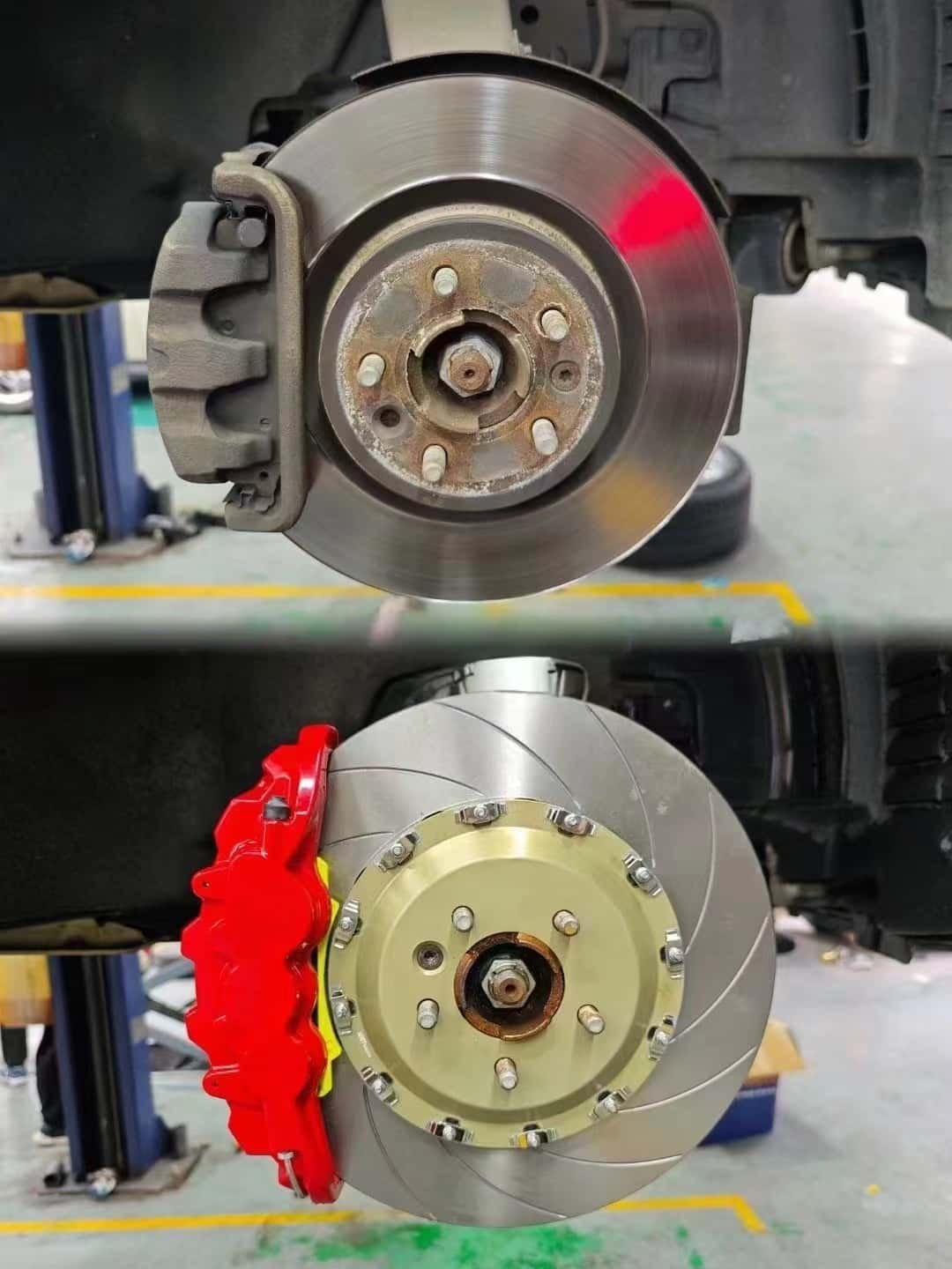 Factory Direct 8520 6-Piston Calipers New Big Brake Kit for BMW 5 Series E28 E34 F10 F09 F18 G30 G38 with 19-inch Wheels