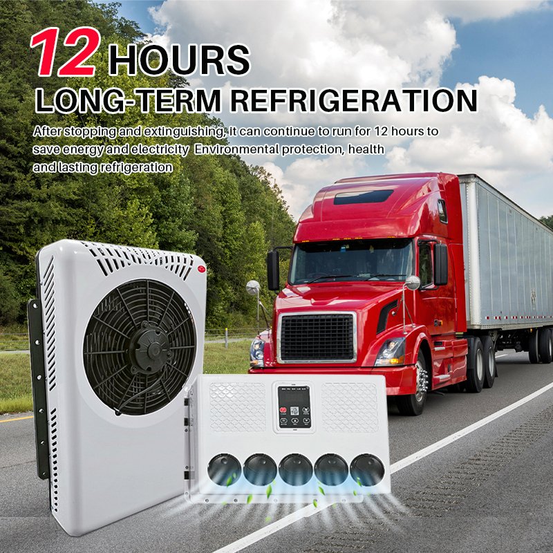USA Free Shipping 12V 24V Split Electric Truck Air Conditioner Tractor Excavator Cars Camper Truck Parking Cooler
