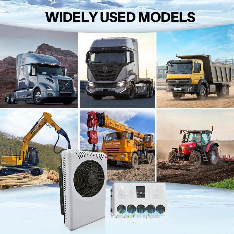 USA Free Shipping 12V 24V Split Electric Truck Air Conditioner Tractor Excavator Cars Camper Truck Parking Cooler