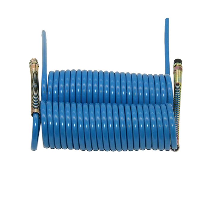 12x9 15m Pneumatic Spring pa air Hose Pneumatic Tube air Brake Hose High Pressure Pe Flexible Spiral Trailer air Brake Coil Hose