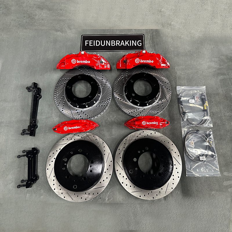 Factory Custom Aluminum Anodizing 6 Pot Brake Caliper Kits Front Wheel for CHRYSLER 300C LE Nissan 350z Big Brake Kit