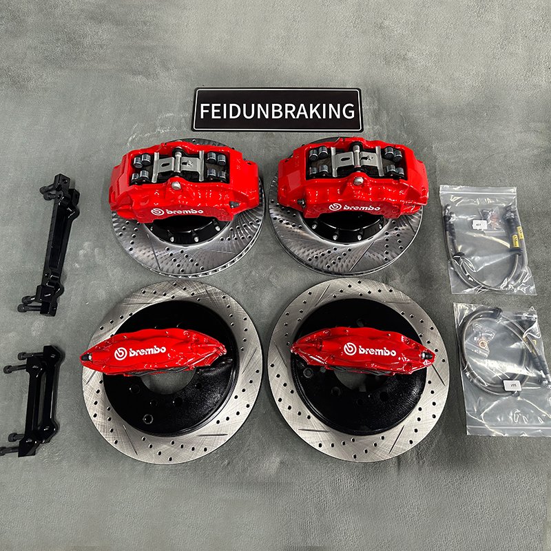 Factory Custom Aluminum Anodizing 6 Pot Brake Caliper Kits Front Wheel for CHRYSLER 300C LE Nissan 350z Big Brake Kit