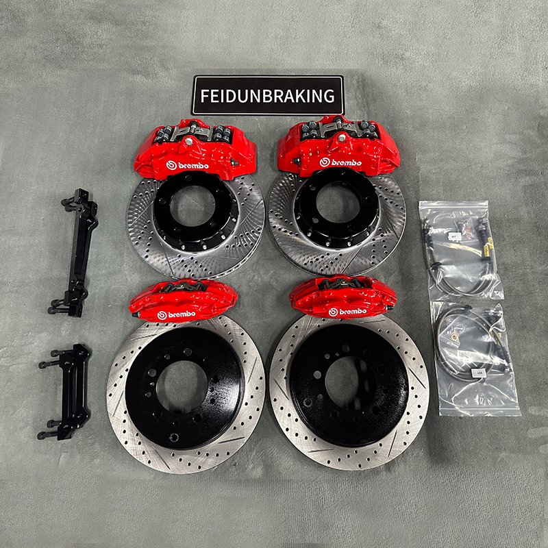 Factory Custom Aluminum Anodizing 6 Pot Brake Caliper Kits Front Wheel for CHRYSLER 300C LE Nissan 350z Big Brake Kit