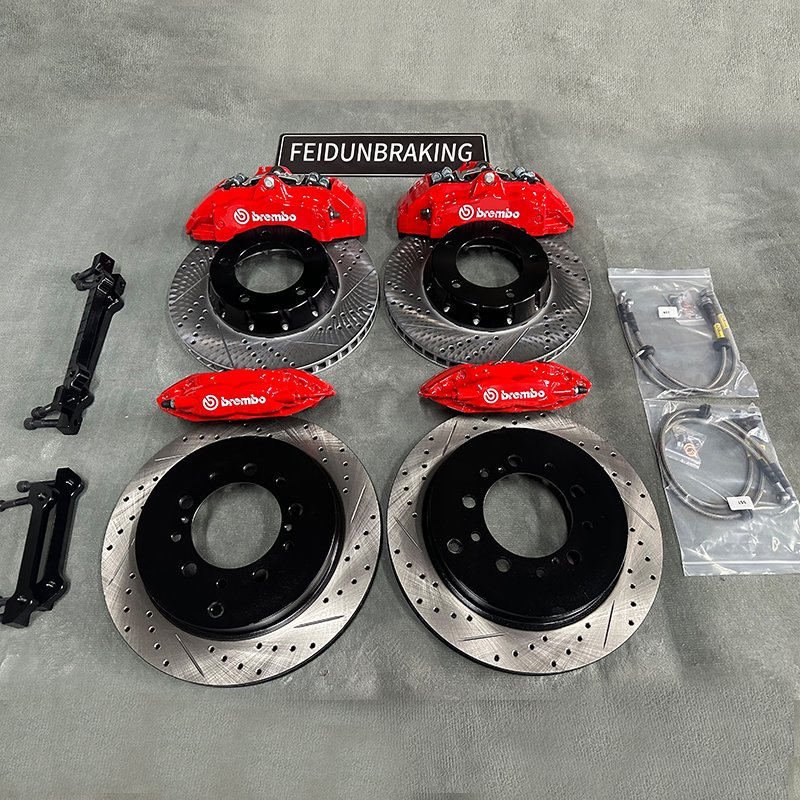 Factory Custom Aluminum Anodizing 6 Pot Brake Caliper Kits Front Wheel for CHRYSLER 300C LE Nissan 350z Big Brake Kit