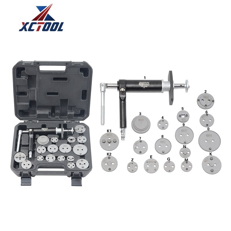 XCTOOL Pneumatic Brake Calliper Wind Back Tool Set Air Rear Disc Brake Caliper Wind Back Service Tool Sets