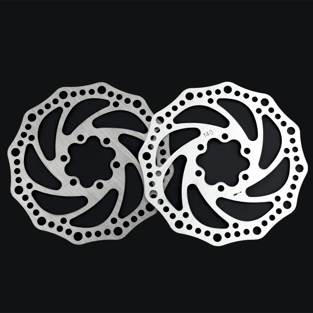 PUSAI Brake Rotor 140MM 160MM 180MM 203M Mountain Bicycle Hydraulic Disc Brake Rotors with 6 Bolts for Resin Pad Bike Parts