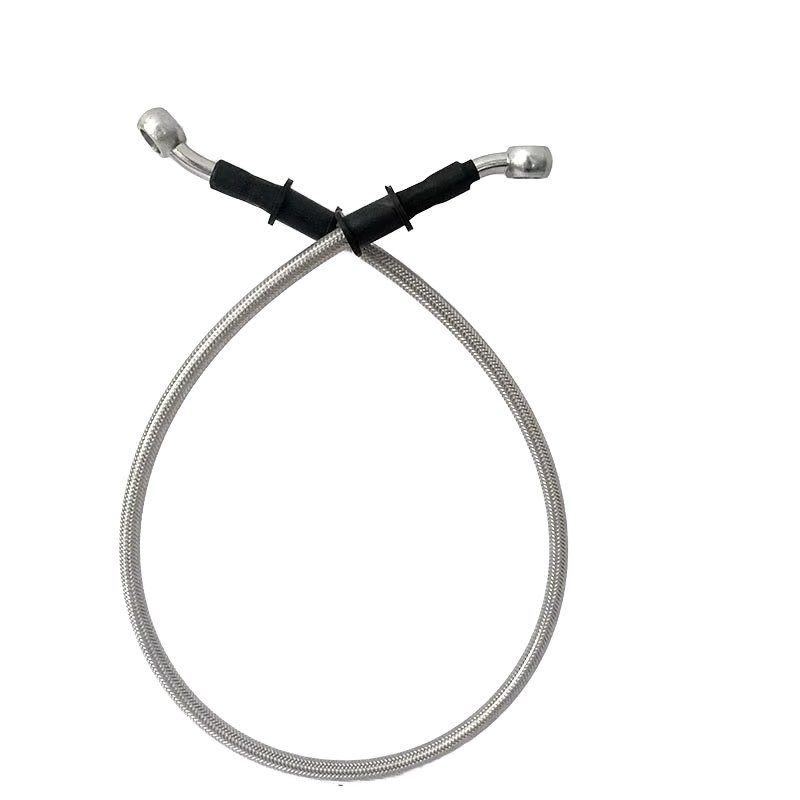 Length 400mm-1500mm Motorcycle Dirt Banjo Both Side 28° Universal Stainless Braided Hydraulic Brake Hose Line Steel Brake Cable