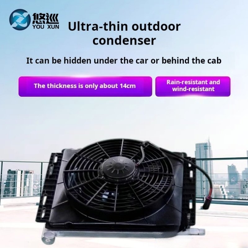12V/24V DC Variable Frequency Electric Hidden Car Air Conditioner Auto Parking Conditioner for RV Truck Use