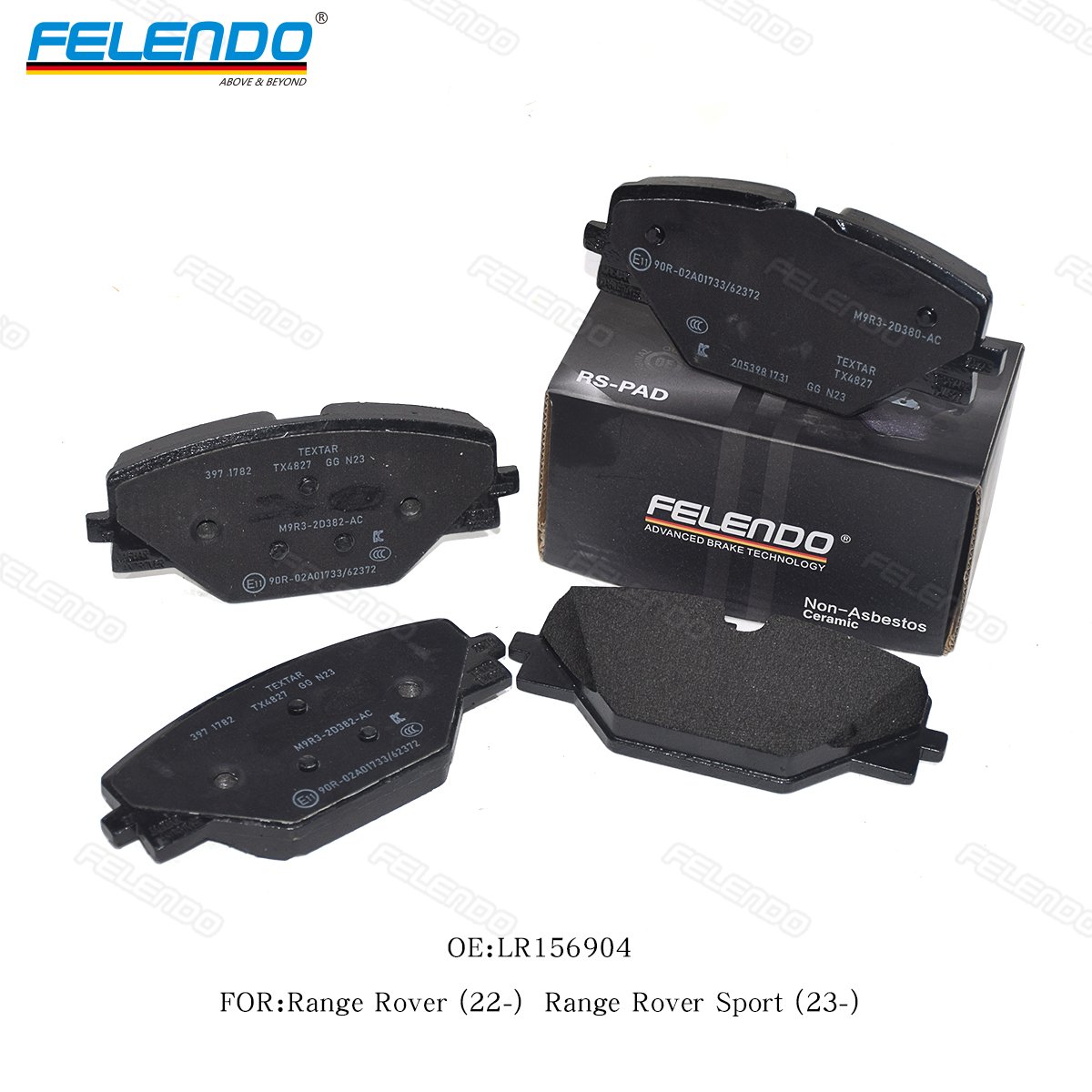 FELENDO Rear Brake Pad LR156904 LR156906 for Range Rover 2022 Sport 2023