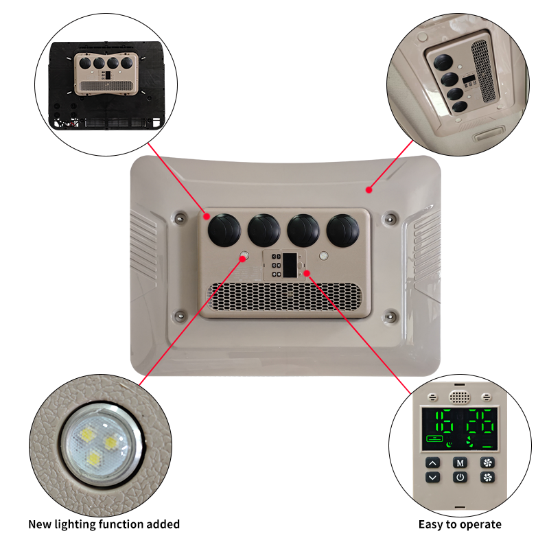 Electric 24V RV Van Rooftop Truck Sleeper AC Auto Parking Conditioner for Cars Air Conditioner for 12V Van and Truck