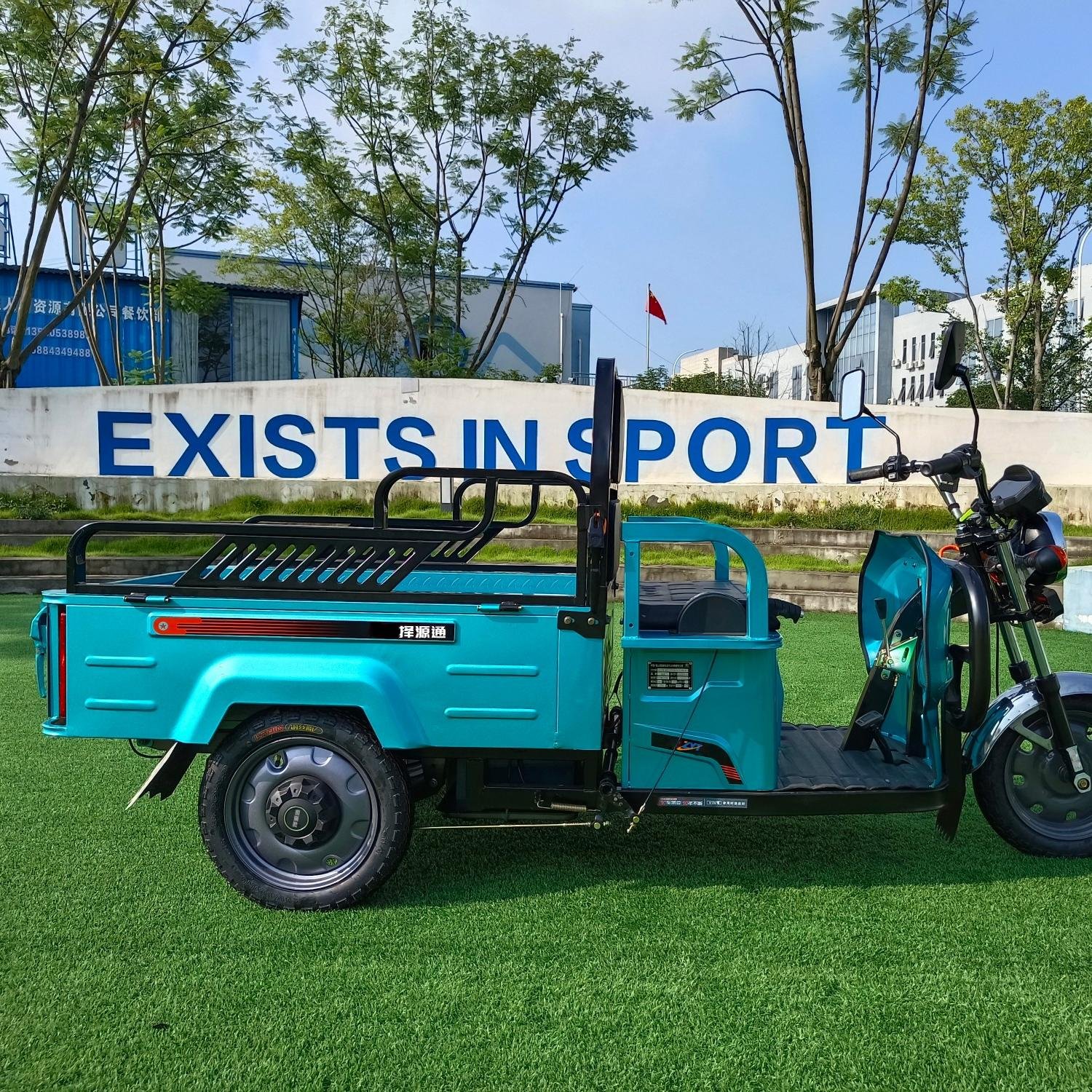 Electric 3-Wheeled Freight Tricycle Open Body Electric Bicycle for Small Freight 60v Voltage