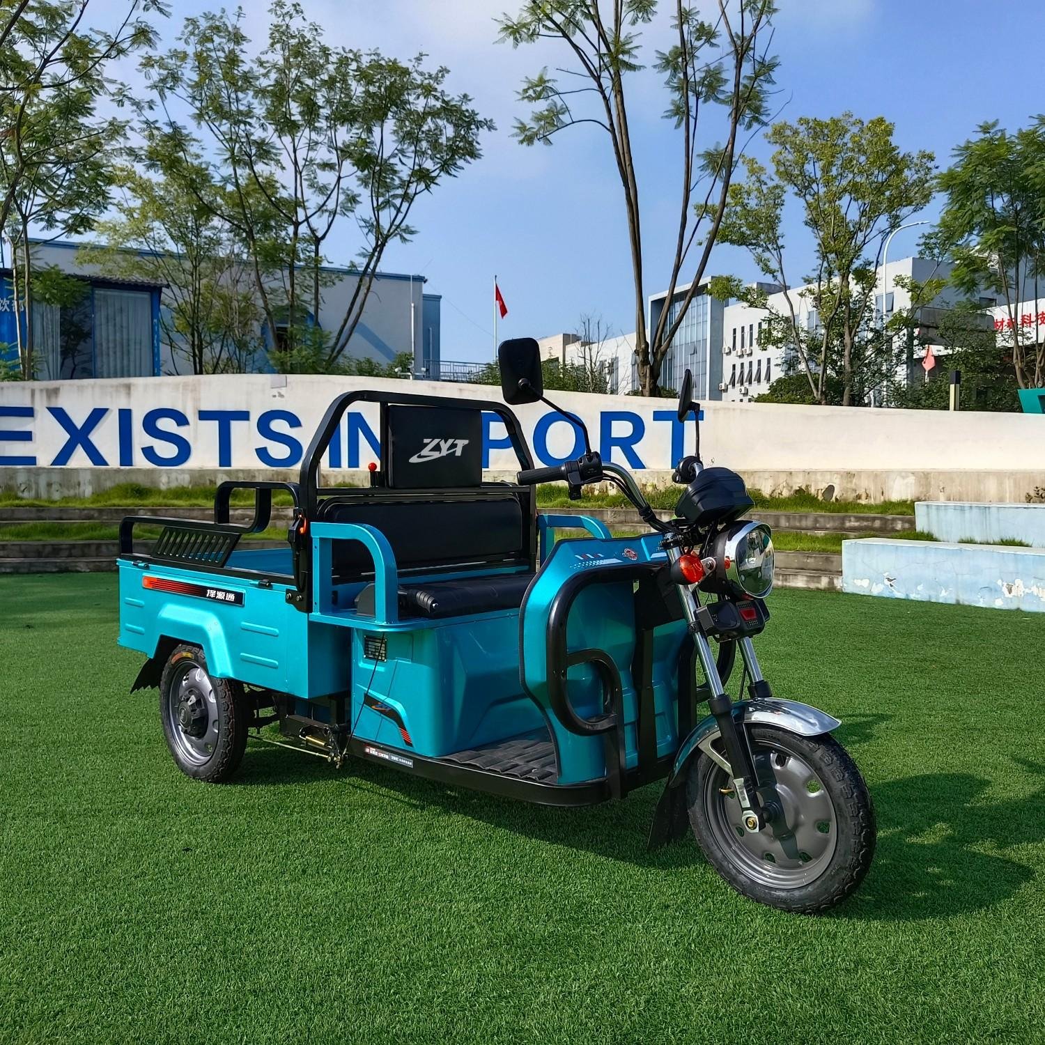 Electric 3-Wheeled Freight Tricycle Open Body Electric Bicycle for Small Freight 60v Voltage