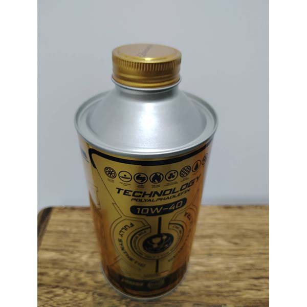 Cylinder Tin Container for Lubricant Oils 1L Round Metal Cans for Motor Oil Brake Fluid Oil DOT3