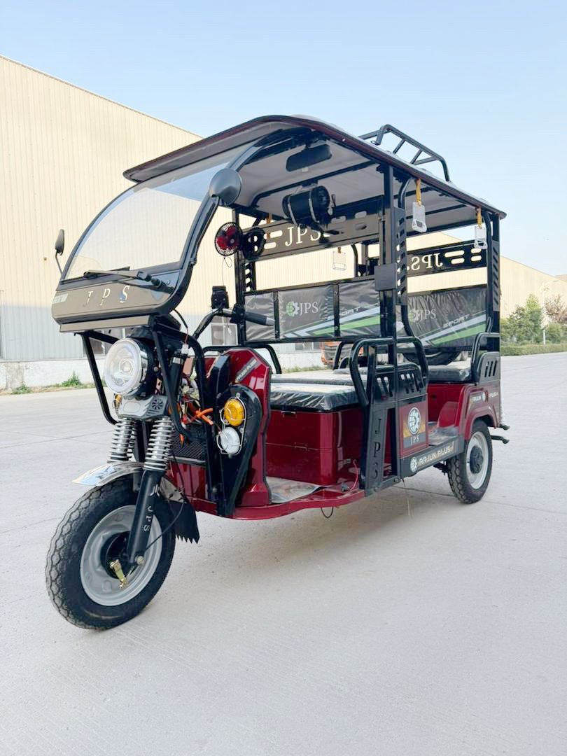 2024 Custom New Model Electric Tricycle 48V60V72V OEM INDIA E Rickshaw Tuktuk Best Seller NEW Design Passenger Tricycle