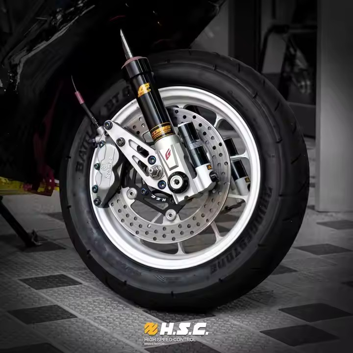 [Customized] 260mm Customized Motorcycle Stainless Steel Front Floating Disc Brake Rotor for Kymco G5 G6