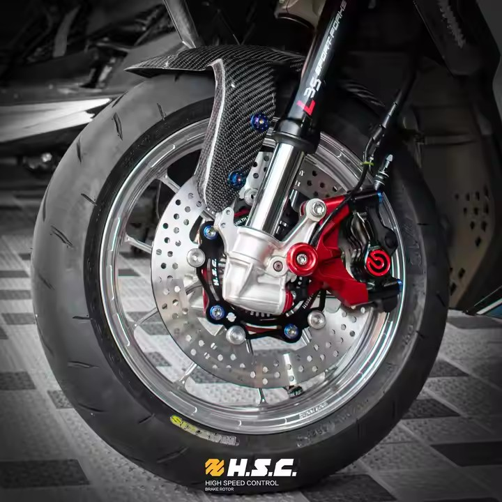 [Customized] 260mm Customized Motorcycle Stainless Steel Front Floating Disc Brake Rotor for Kymco G5 G6