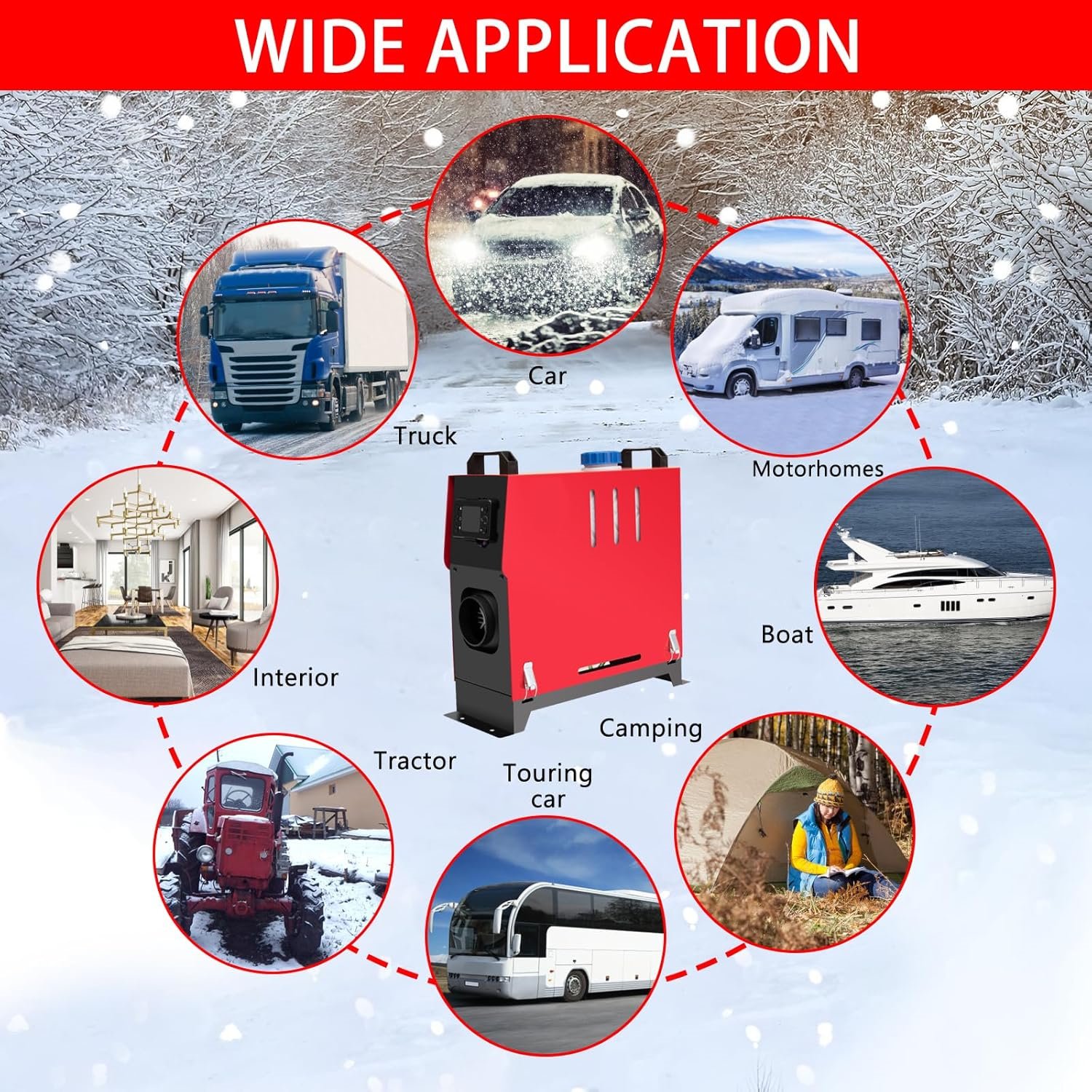 Good Price 12v 24v 8kw Portable Super Quiet Truck Air Diesel Parking Heater for Motorhomes Campers