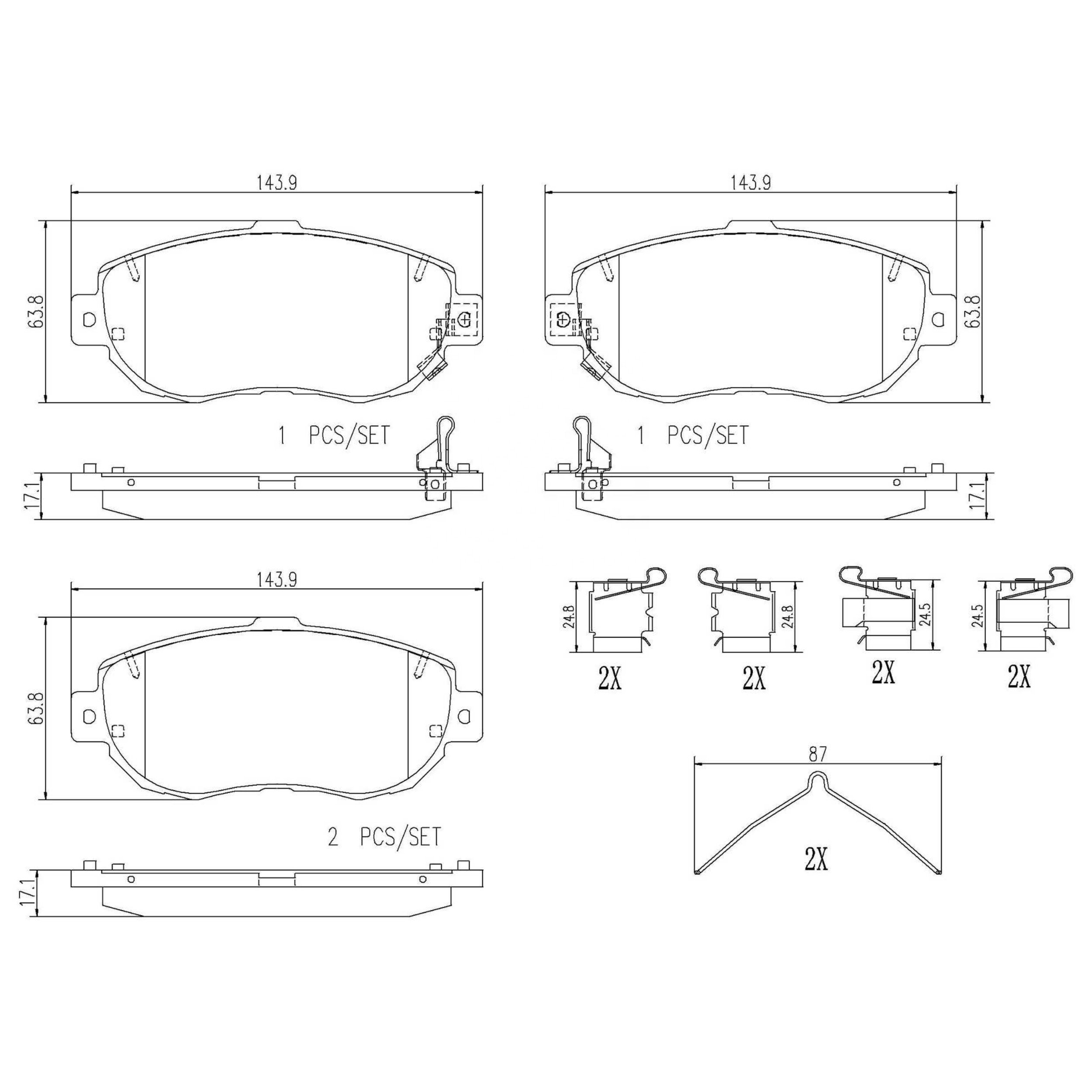High Performance Factory Auto Parts Brake Pads (Pastillas De Freno) OEM Disc D619/D612/wva 21490/23848/23849 Is Front Axle Brake