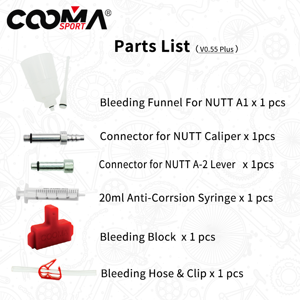 Hydraulic Disc Brake Bleeding Kit for Mineral Oil NUTT JAK Hydraulic Brake System