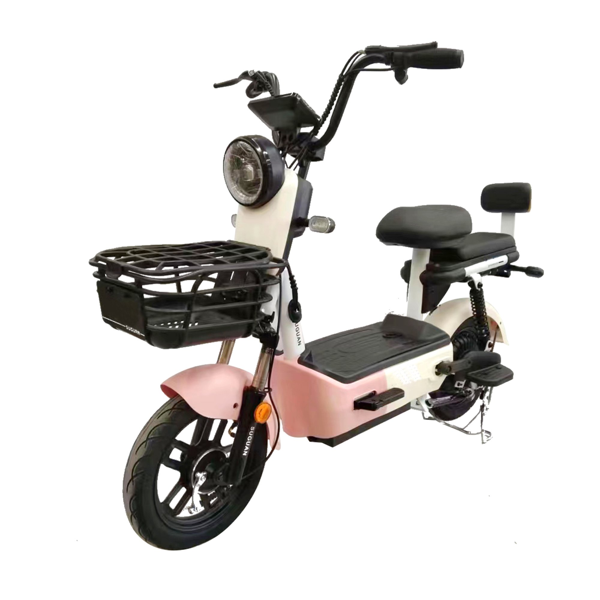 2023 Popular 350W 48V Electric City Bike 14 Inch Long Range Adult Cheap Electric Bike Scooter With Basket