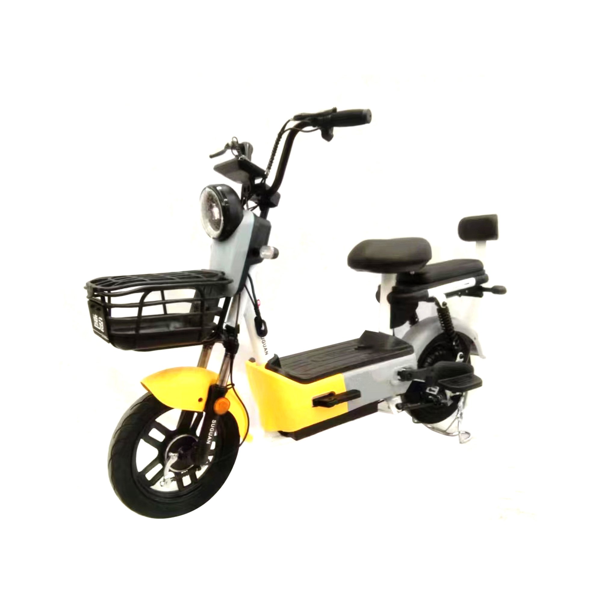 2023 Popular 350W 48V Electric City Bike 14 Inch Long Range Adult Cheap Electric Bike Scooter With Basket
