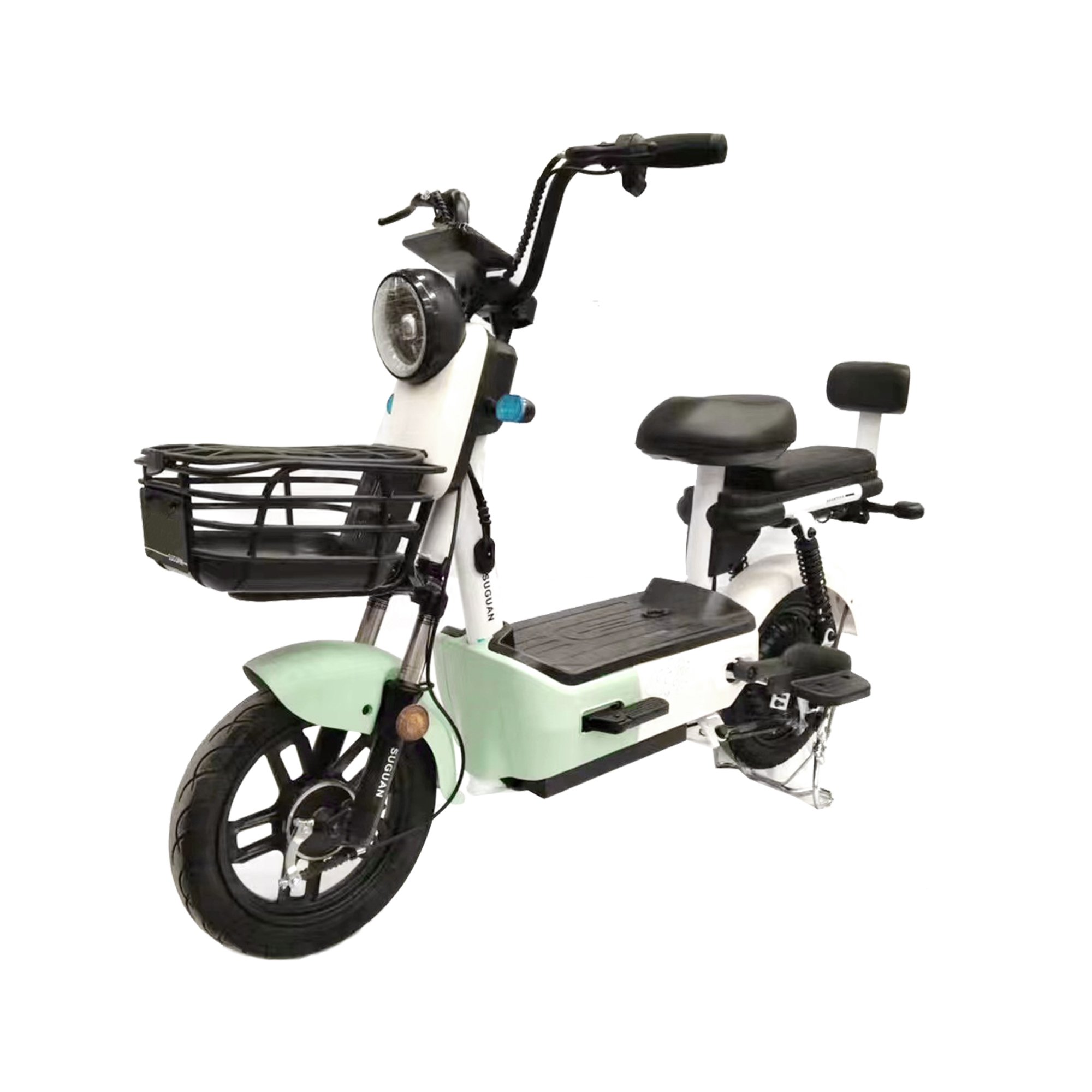 2023 Popular 350W 48V Electric City Bike 14 Inch Long Range Adult Cheap Electric Bike Scooter With Basket