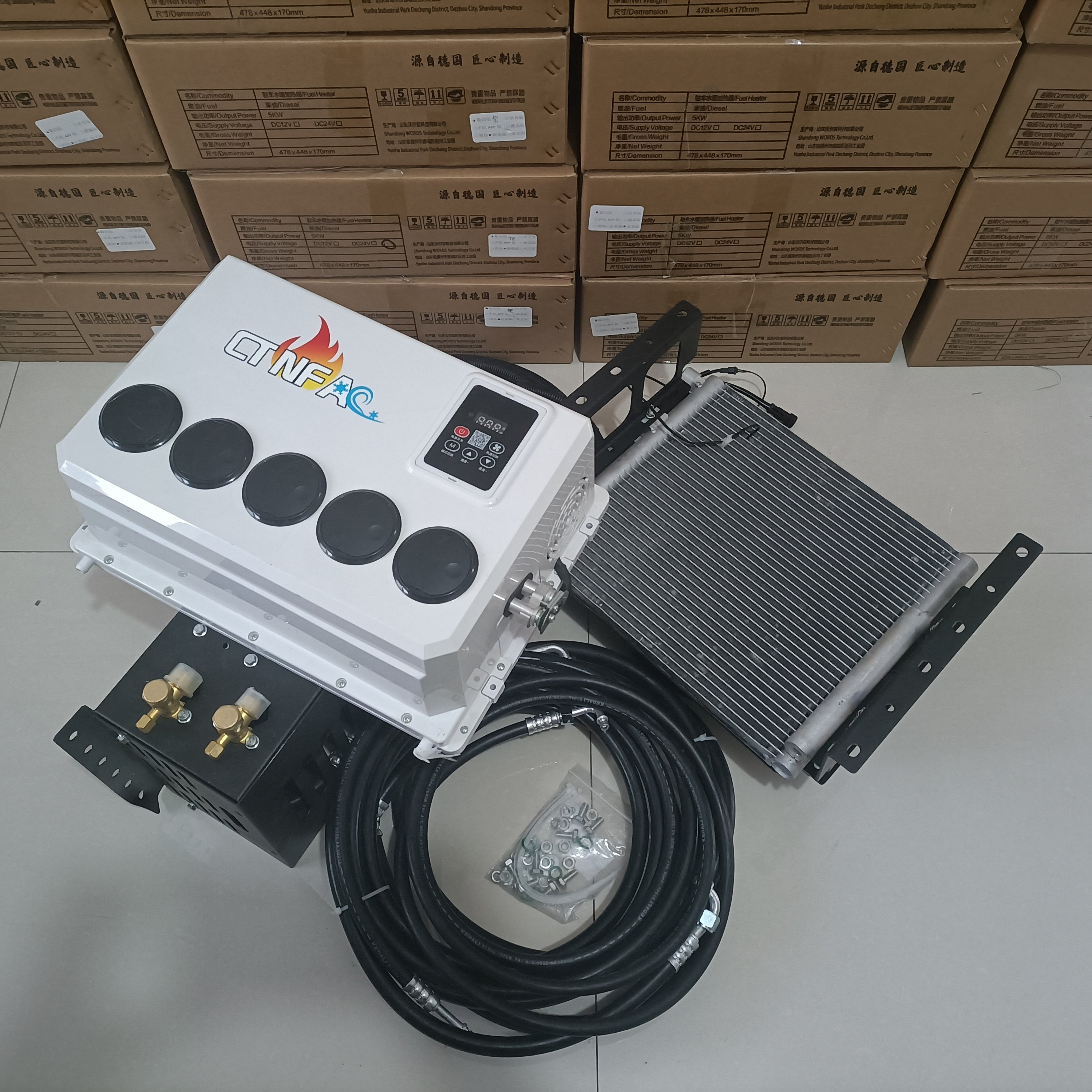Auto Car Conditioning System Parking Air Conditioner 12v 24v DC Van Truck Parking Cooler Air Conditioner