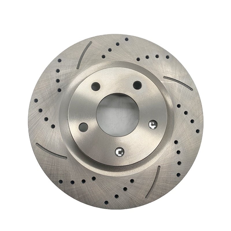 8K0615301A Front Drilled and Slotted Ventilated Ceramic Brake Disc 320 mm Durable Shockproof No Dust for Audi
