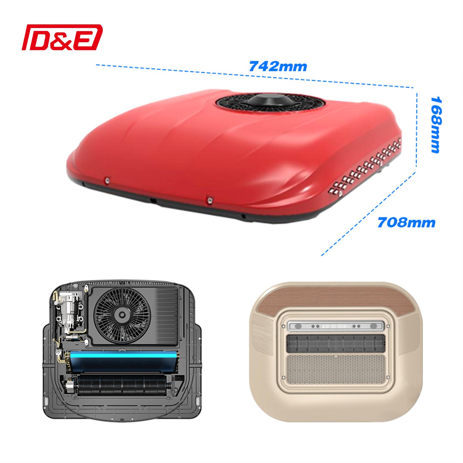 Manufacturer Rooftop Parking air Conditioner DC 12v 24v Silent Mini for Truck RV Camper Tractor Excavator Pickup Car