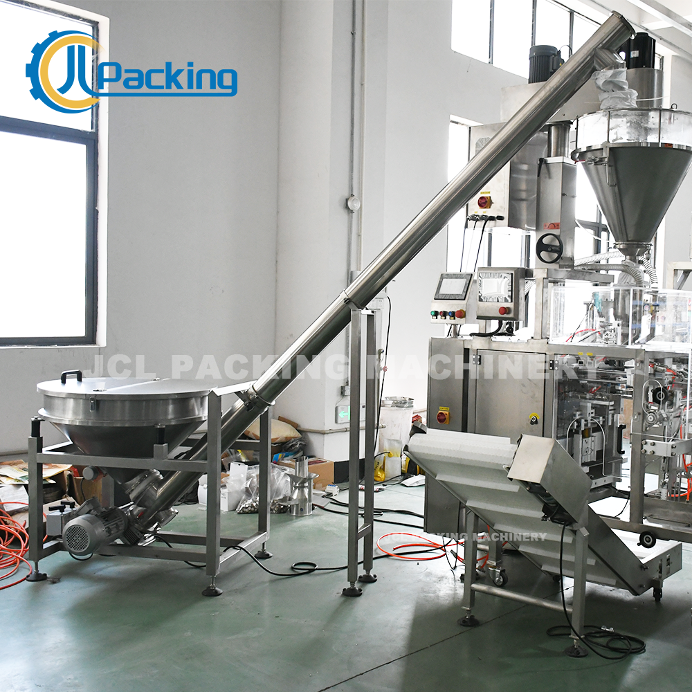 JCL 10-5000g Pillow Bag Sealing Bag Coco Powder Corn Flour Weighing Filling Machine With Heat Sealer