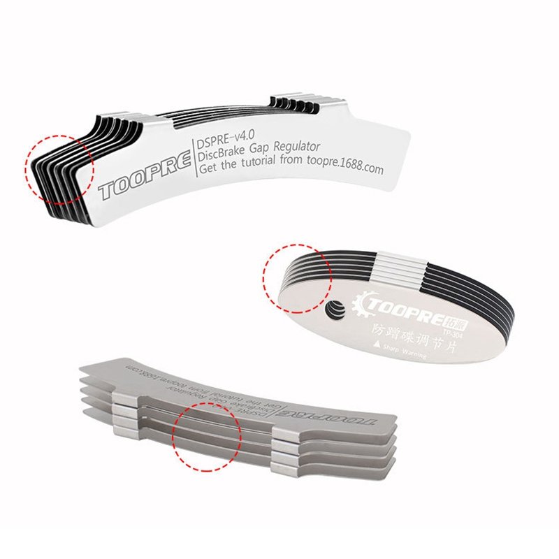 Toopre MTB Mountain Bike Disc Brake Pads Adjusting Tool Bicycle Brake Pads Rotor Alignment Spacer Cycling Repair Kit