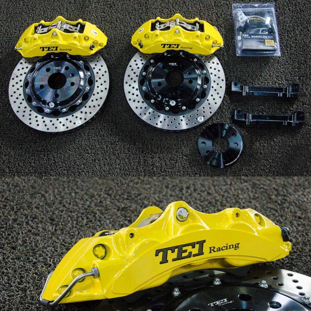 TEI Racing P40NS Front Big Brake Kit 6 Piston Caliper with 330*28 mm Rotor BBK Auto Brake System for Audi A3 17 Inch Car Rim