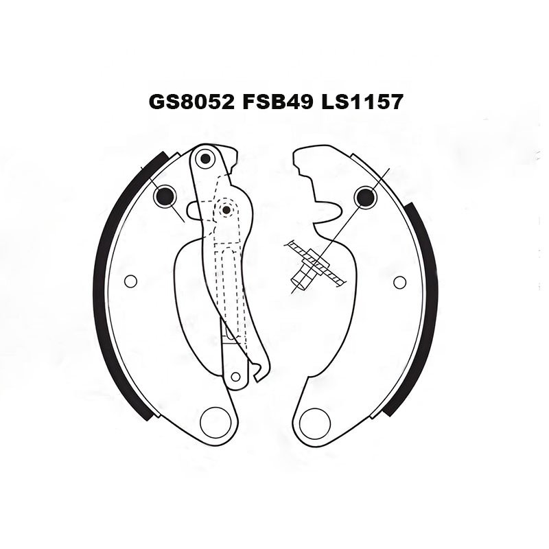 GS8052 0986487124 Brake Shoe Set for CITROEN 2CV, DYANE, ACADIANE