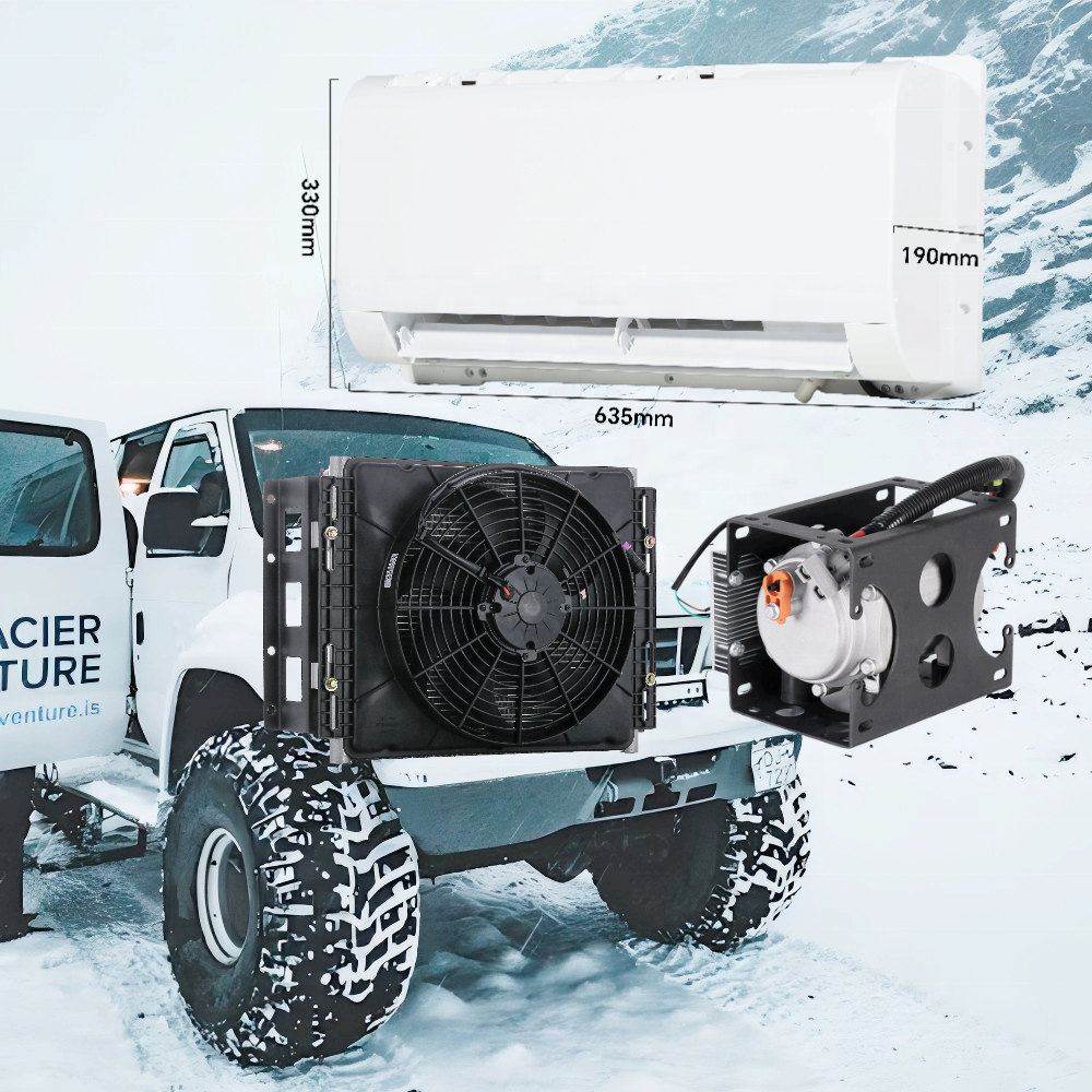 AC.161.114.03 Excavator Bulldozer Cabin Sleeper Truck 12V 24V Air Conditioning Split RV AC Unit 2500W Auto Parking Conditioner
