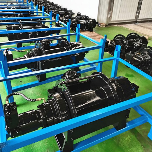 High Quality 3 Ton 12000lb Winch 12V With Metal Control Box 10ton Hydraulic Winch Single Drum Winches Pulling Forest Logging Hyd