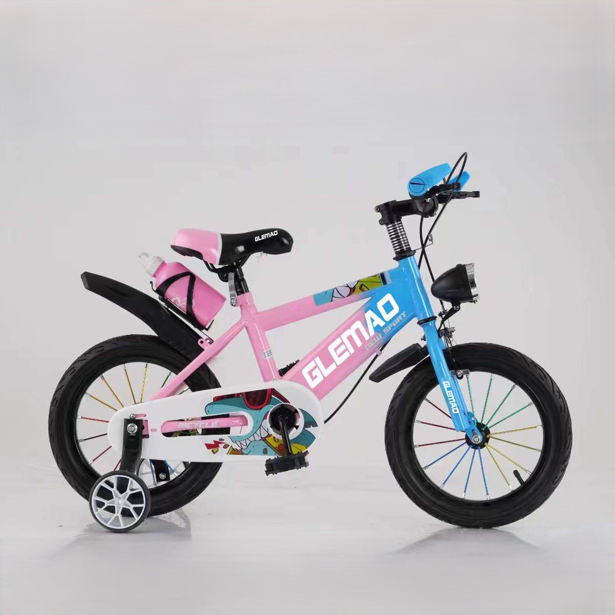 High Quality Single Speed Kids Mountain Bike Steel Fork Brake Line System Children Bicycle for Boys and Girls Ordinary Pedal