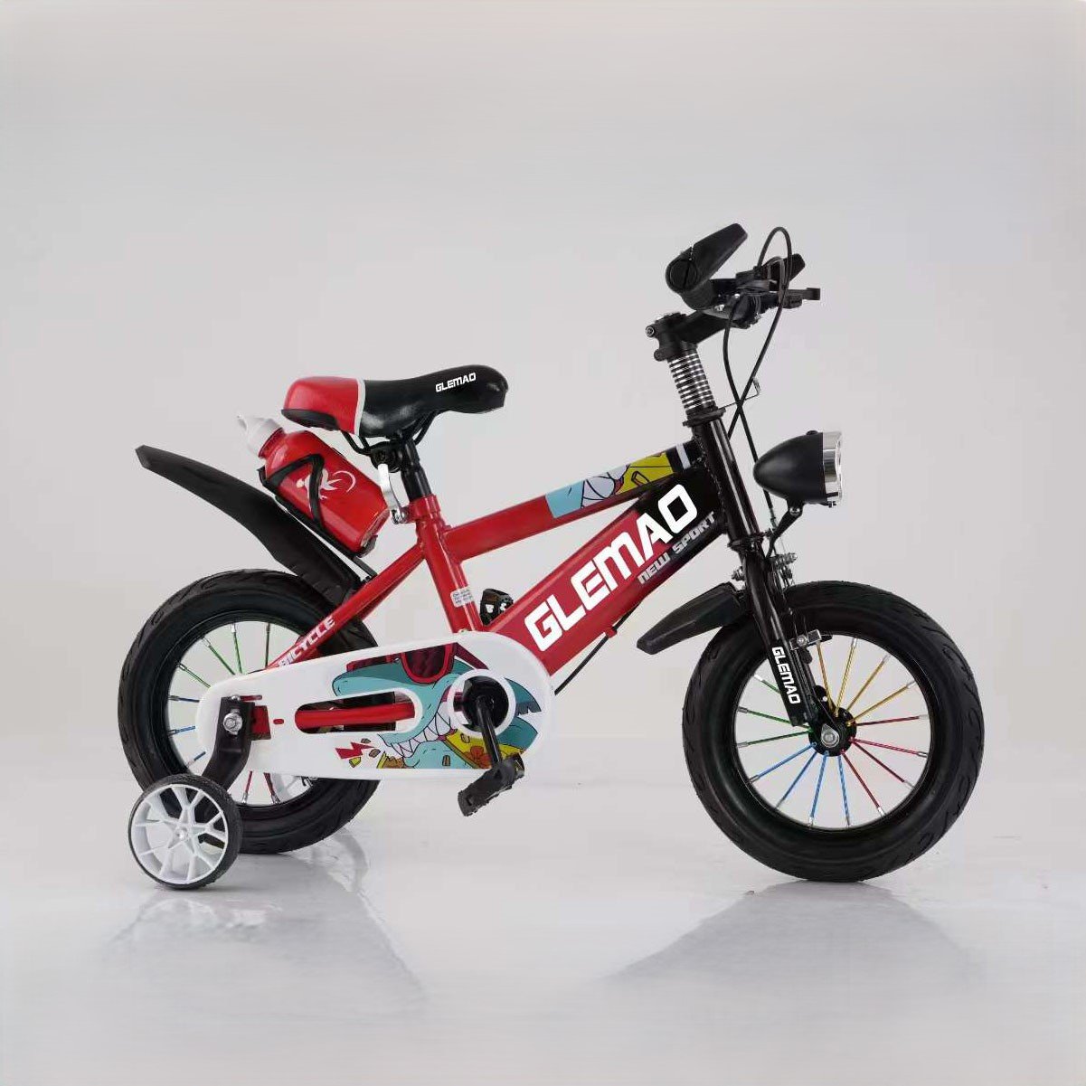 High Quality Single Speed Kids Mountain Bike Steel Fork Brake Line System Children Bicycle for Boys and Girls Ordinary Pedal