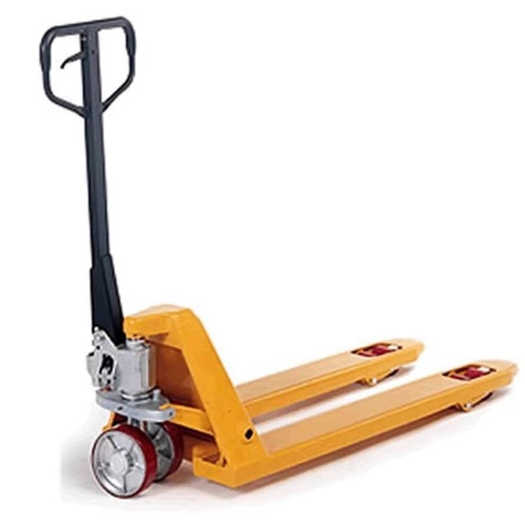 New Manual Hydraulic Truck with 2T Loading Capacity 685mm Fork Width One Cylinder Pallet Truck for Retail Cattle Printing Shops