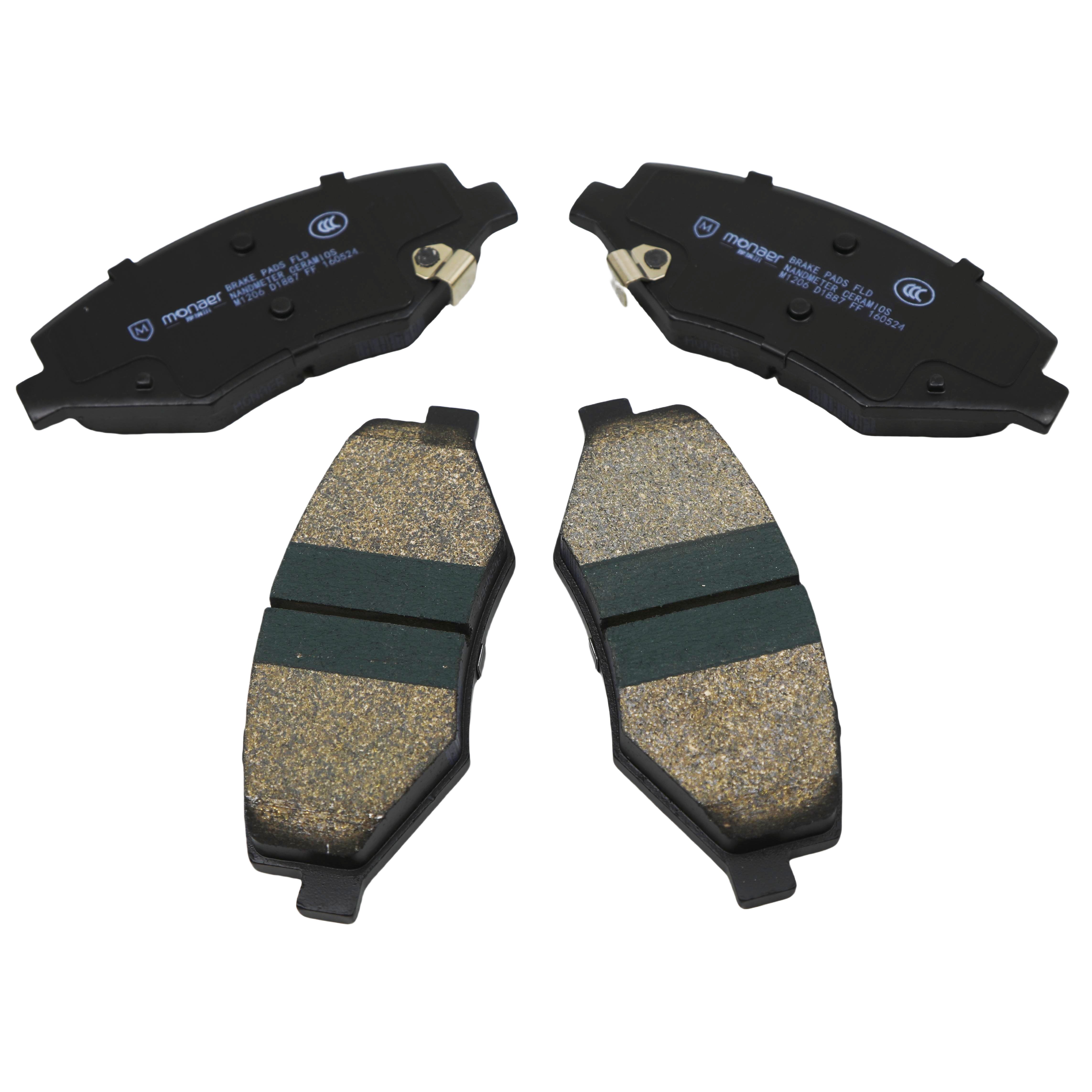 Auto Spare Parts Monaer High Quality D1887 Ceramic Front Axle Brake Pads for BYD