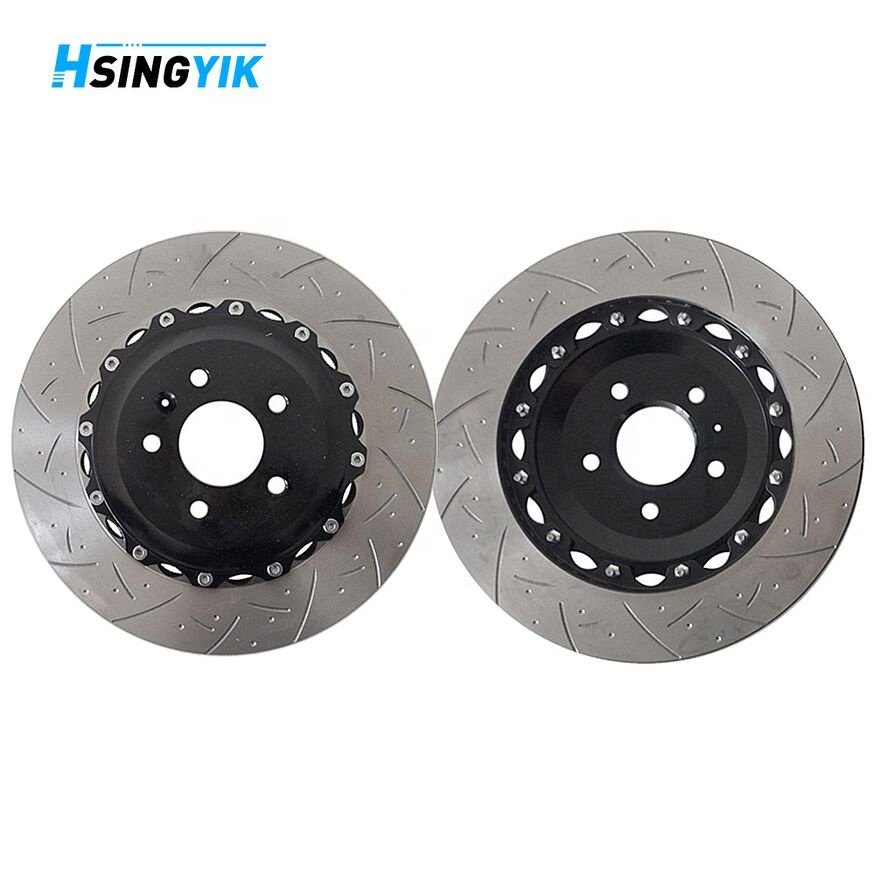 2 Piece Rotors OE 4H0615601L Rear Floating Brake Disc for Audi A6 A7 A8