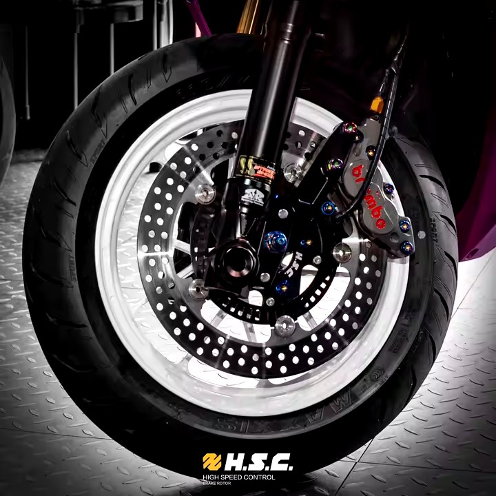 [Customized] 200mm Motorcycle Stainless Steel Front Floating Disc Brake Rotor for Yamaha Rs Rsz Rsneo Cuxi-100 Cuxi-115