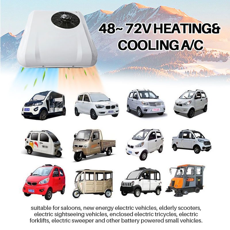 Universal 12v 24v Ac Mini Parking Cooler Truck Air Conditioning Rv Air Conditioner for Car Excavator