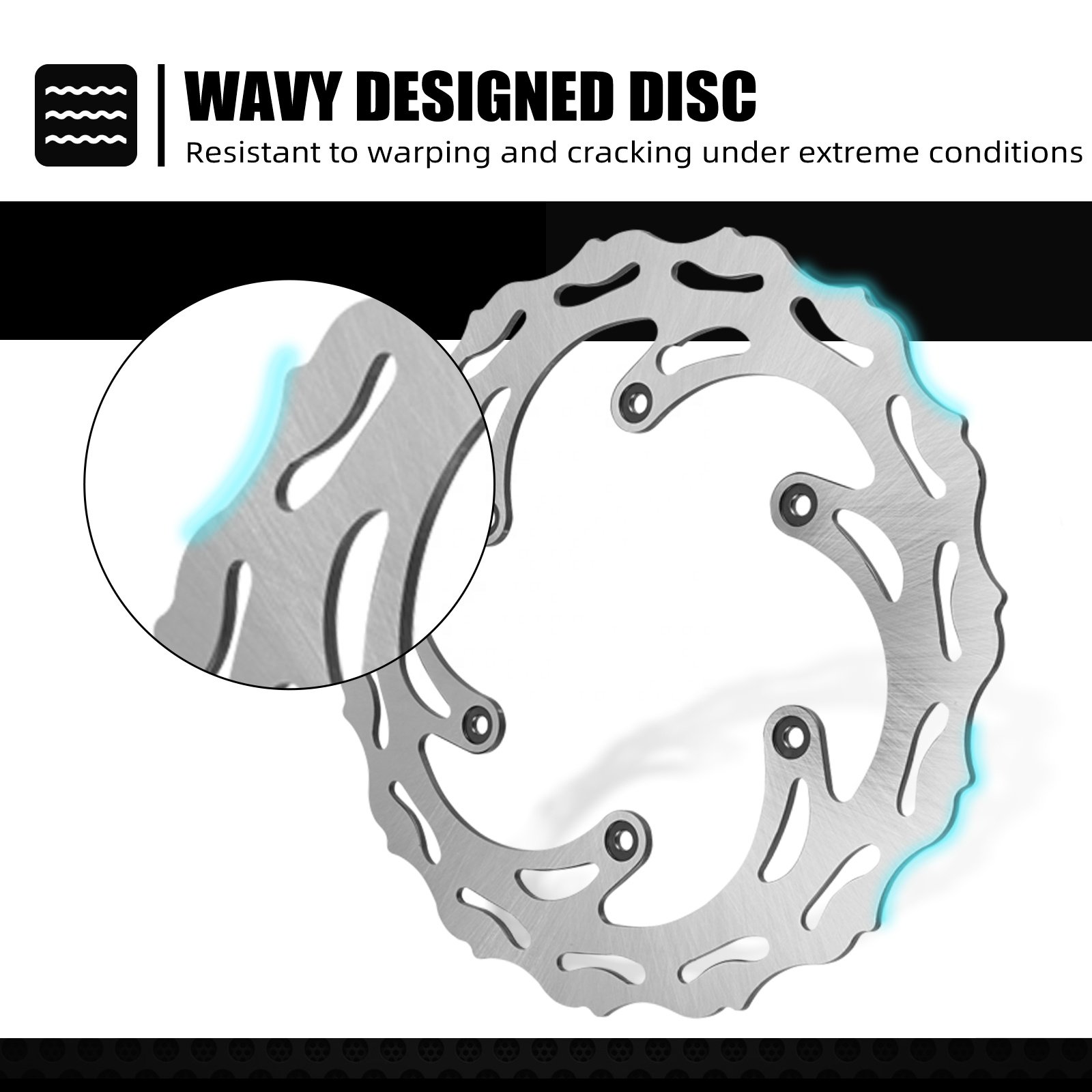 NiceCNC 260mm 220mm Motorcycle Front & Rear Disc Brakes Rotors for KTM 125 250 350 450 530 SX/XC/EXC/XCW/EXC-F