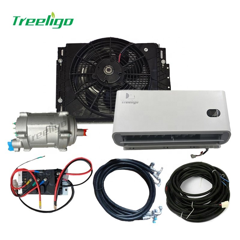 12v 24v Small Home Appliances Residential Use Split AC Parking Air Conditioners Guangdong R134a Car Air Conditioner System 1000