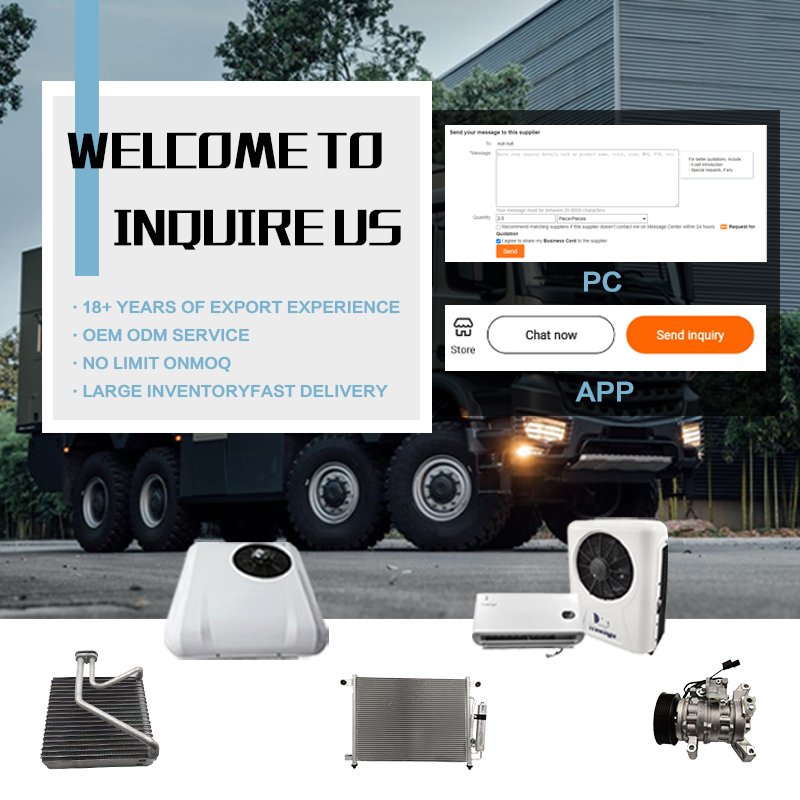 12v 24v Small Home Appliances Residential Use Split AC Parking Air Conditioners Guangdong R134a Car Air Conditioner System 1000