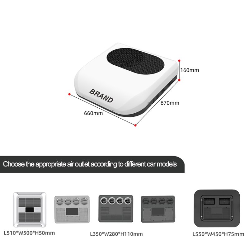 12V Rv Car Rooftop air Conditioner Roof Auto Parking Cooler Conditioning AC System 12volt24V48V Mini air Conditioners for Truck