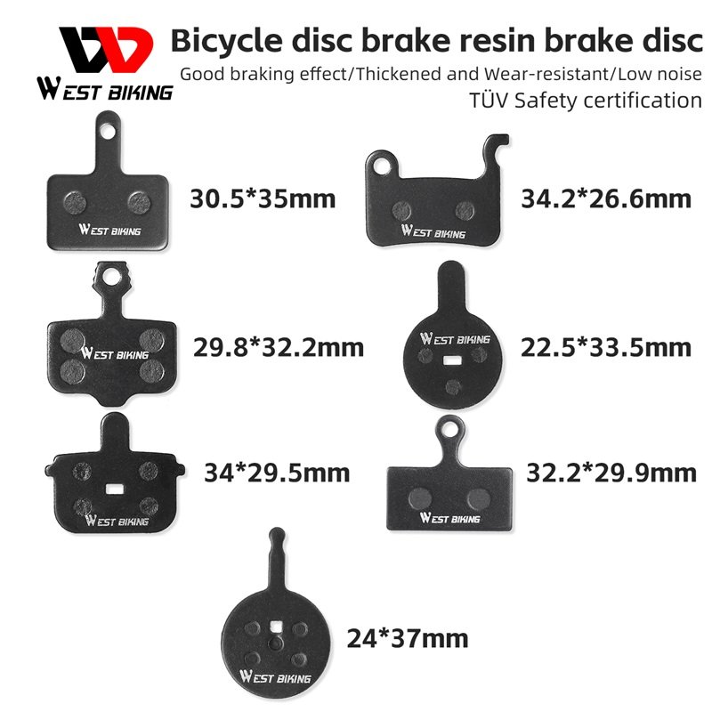 WEST BIKING New Resin Cycle Bicycle Disc Brake Pad Mountain Bike Brake Pads for Bicycles