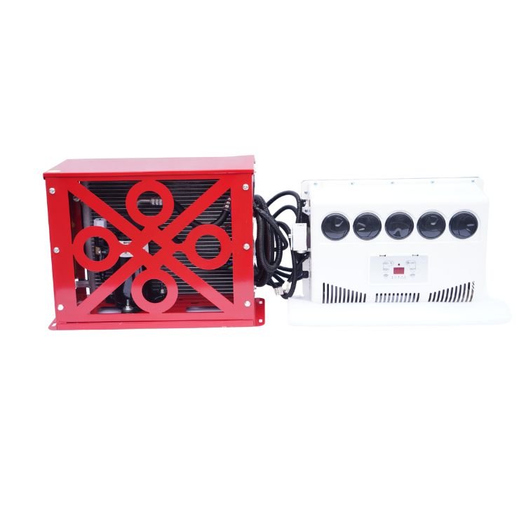 12V Truck Cab Air Conditioner Auto Parking RV Truck Vans Forklift Excavator Crane Construction Vehicle Split Parking Conditioner